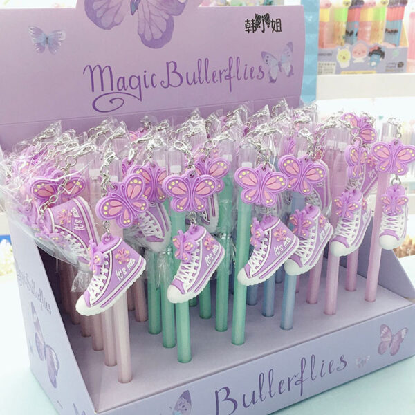 Caneta em gel all star - Pingente de Borboleta e