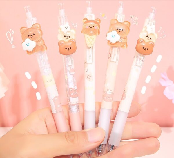 Caneta fofa estampa urso Kawaii