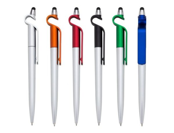 Caneta Plástica Touch com Suporte de Celular