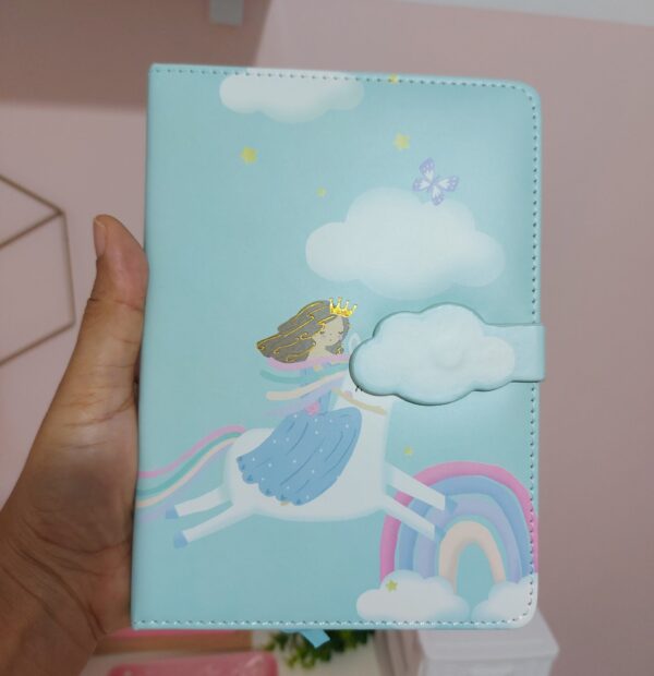Caderno puff Luxo Princesa Unicórnio