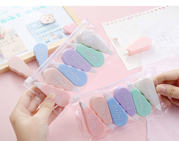 Corretivo em fita Pastel Kit com 6 unidades