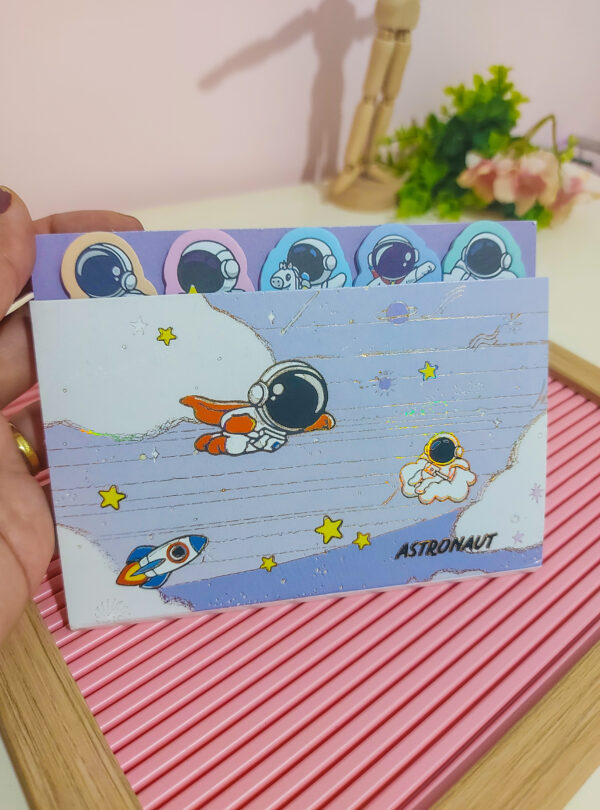 Bloco Adesivo e Index Astronauta