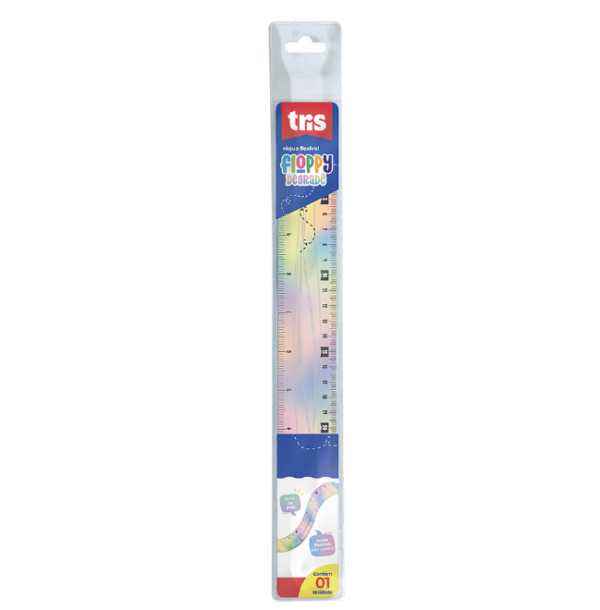 Régua Flexível Floppy 30CM Degradê 1 Unid – Tris