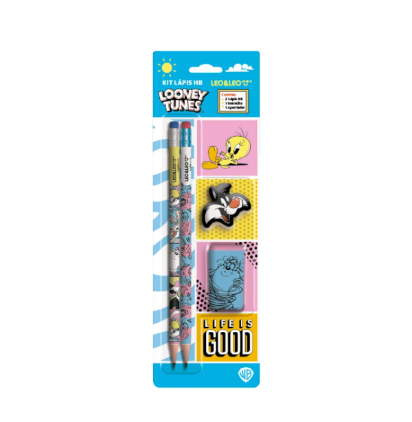 Kit Escolar Divertido Looney Tunes Leo&Leo