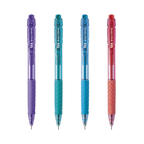 Caneta Esferográfica Retrátil Drop 1.0mm Tinta Azul - Tris