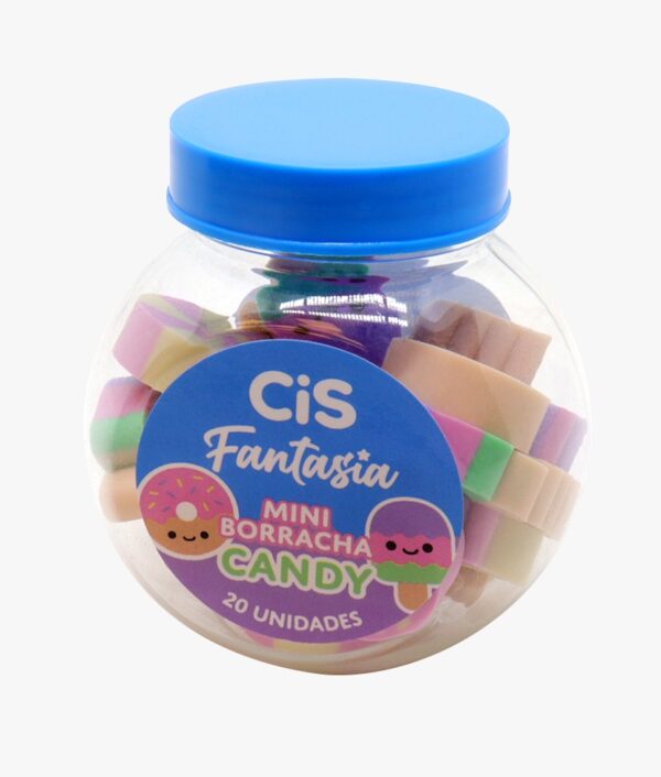 Mini Borracha Candy Fantasia Cis - Pote Com 20 Unidades