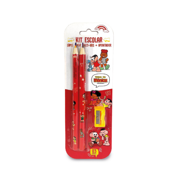 Kit Escolar Arco-íris Turma da Mônica - Lyke