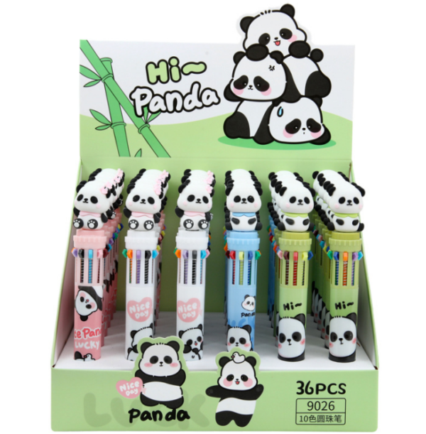 Caneta Esferográfica Panda 10 Cores