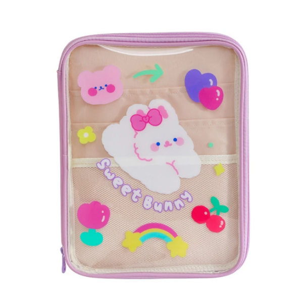Pasta organizadora/capa para tablet kawaii Coelhinho