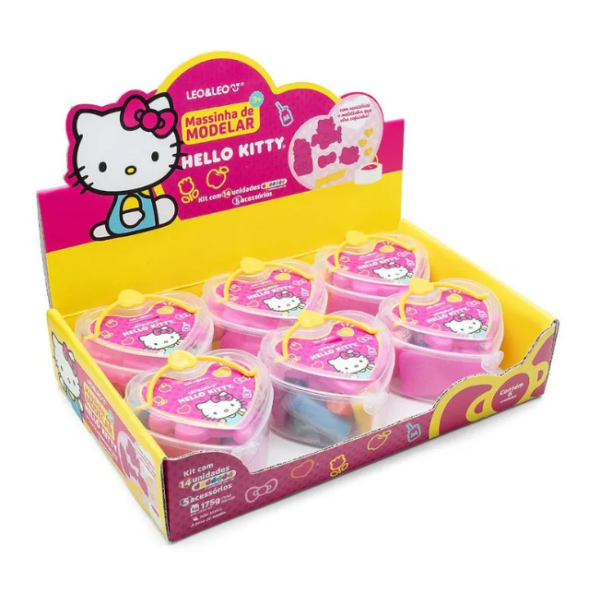 Massinha De Modelar Maleta Coração Hello Kitty