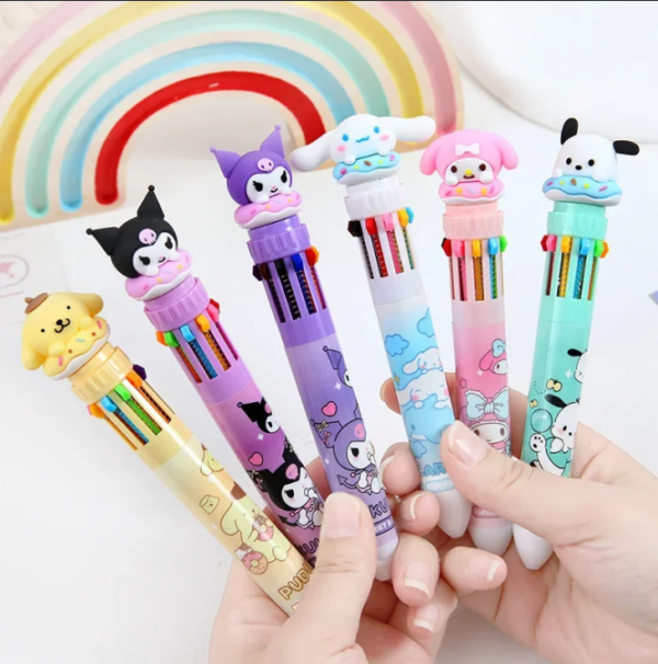 Caneta esferográfica 10 cores Sanrio