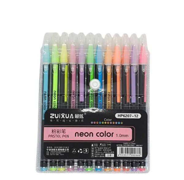 Caneta Neon + Pastel 12 cores Importados