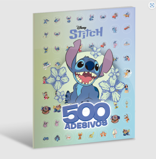 Livro para Colorir + 500 Adesivos - Stitch