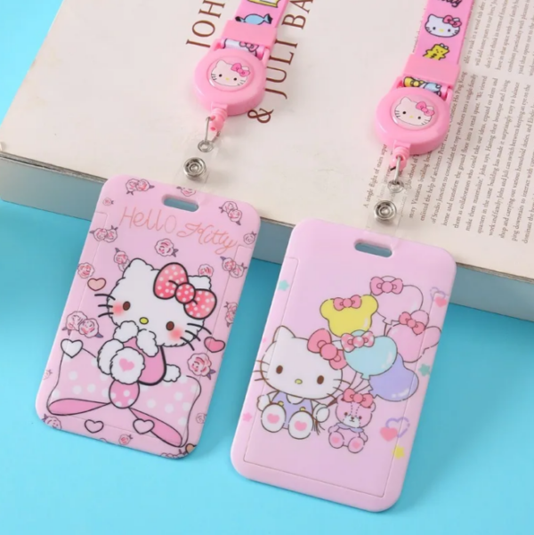 Porta Crachá Cartão Identificação com Cordão Hello Kitty- Unidade