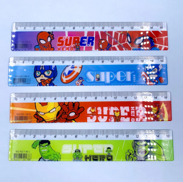 Régua 15 cm Super Heróis