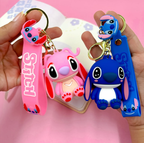 Chaveiro Stitch e Angel linha Premium