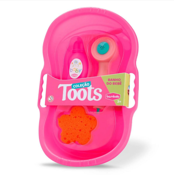 Banheira Para Boneca 27cm 03 Peças Toots