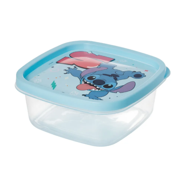 Pote Plástico Stitch Quadrado 580 ml - Plasútil