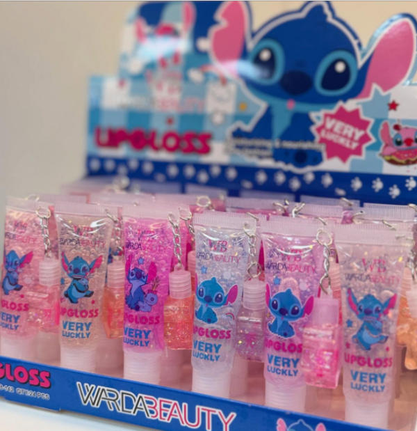 Batom Lip Gloss Glitter Stitch Pingente
