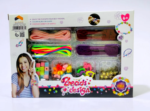 Kit De Miçangas C/ Acessórios Fazer Pulseira Colar Infantil