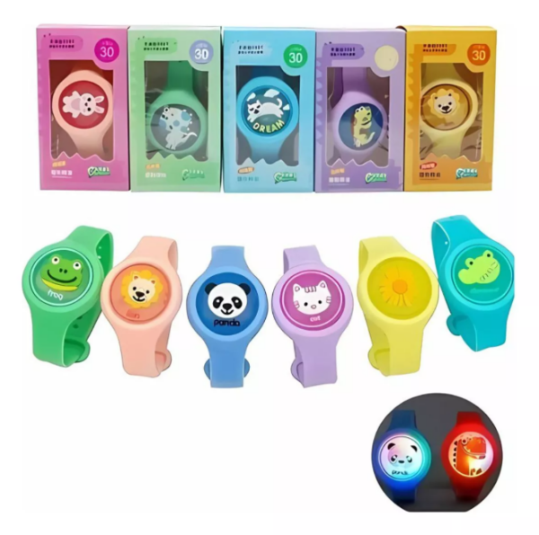 Pulseiras Repelente Mosquito Pernilongo Infantil Led