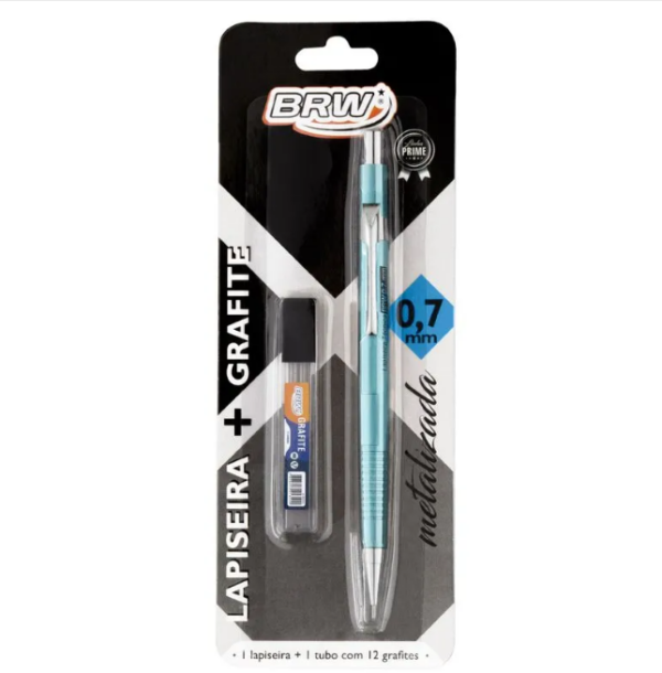 Lapiseira Técnica 0.7mm com Grafite Azul Metalizado