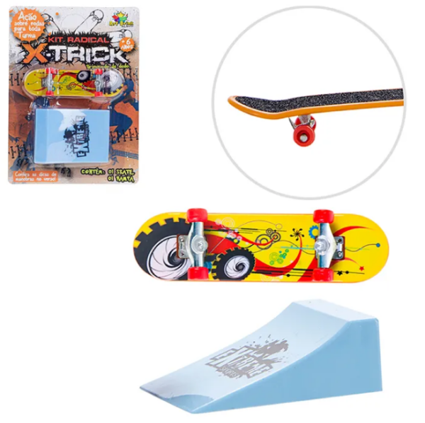 Kit Radical Skate de Dedo Skate+Rampa