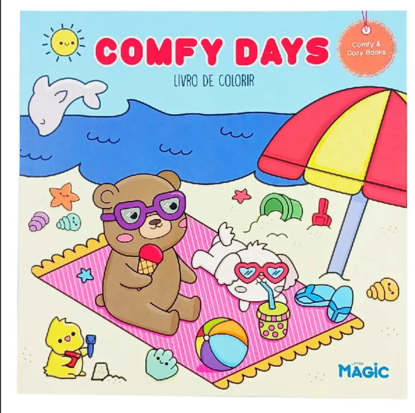 Livro de colorir comfy cozy time 48pgs - Magic Kids