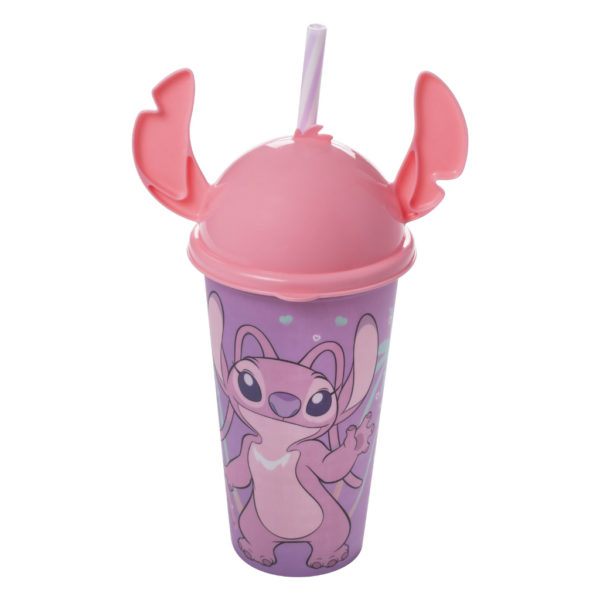 Copo com Tampa Angel Stitch 500ml  - Plasútil