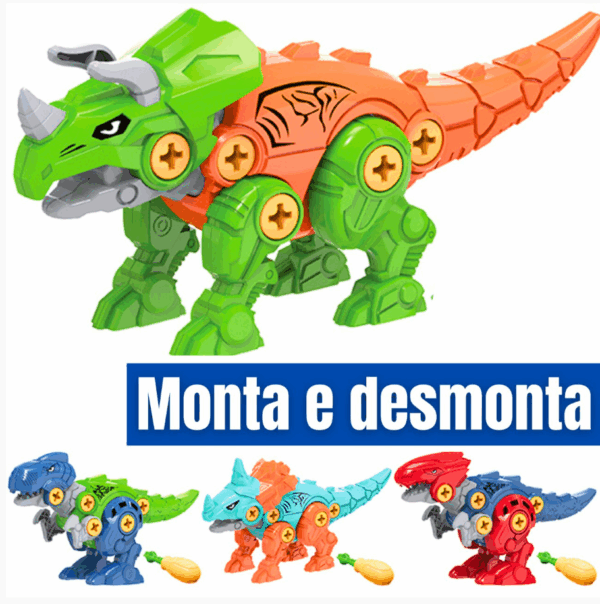 Brinquedo para Montar Dinossauro Monta e Desmonta
