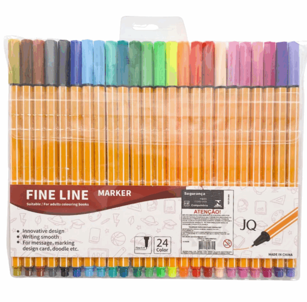 Caneta Fine Liner Marker 24 Cores