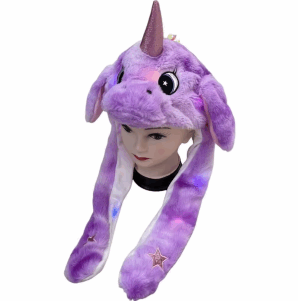 Touca de Pelúcia Anime Levanta Orelhas Unicórnio