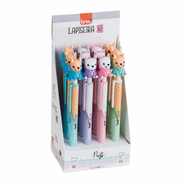 Lapiseira Plástica Divertida Pug 0.7mm – BRW