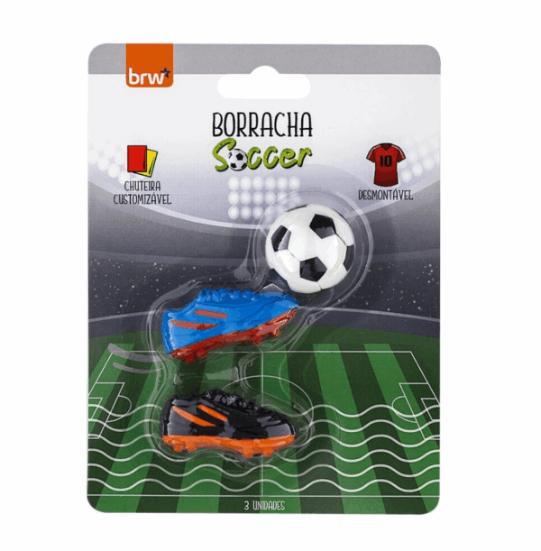 Blister Borracha Soccer Futebol c/ 3und – BRW