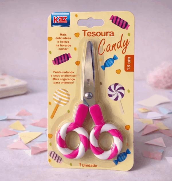 Tesoura Escolar 13cm Candy - KAZ